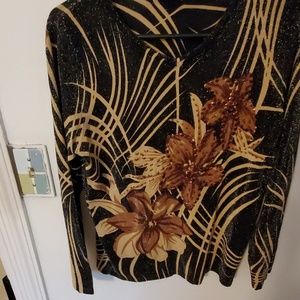 Black, Tan Gold Shirt